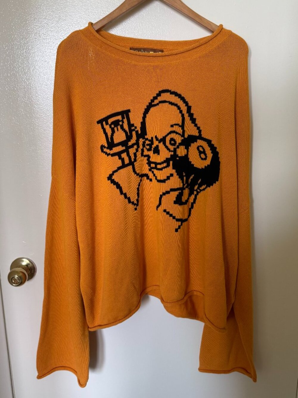 Brain Dead Mustard Yellow Tough Luck Knit Sweater M